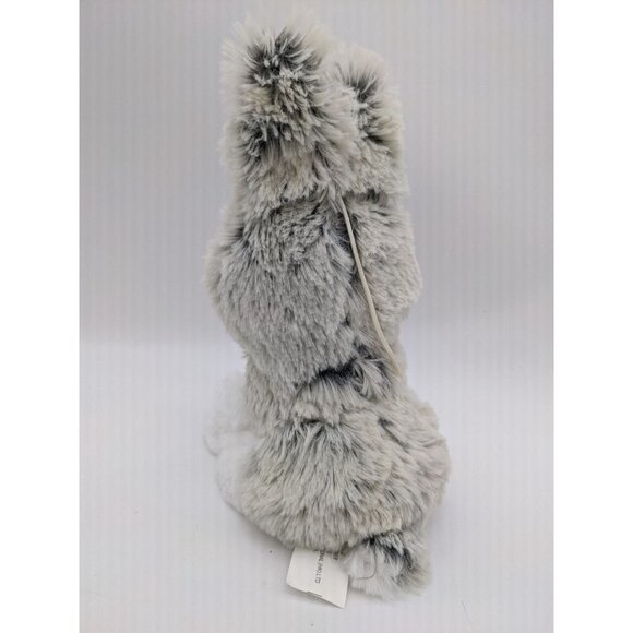 Tom's toy bunny rabbit plush toy stuffed animal glitter ears eyes gray white 8" - Picture 5 of 10